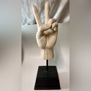 Peace Sign Hand Statue TMS Vitruvian Collection Art Sculpture